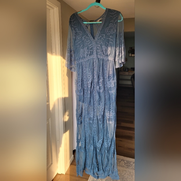 Boho Lace Maxi Romper - Picture 2 of 4